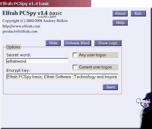 Elfrah PCSpy basic Screenshot